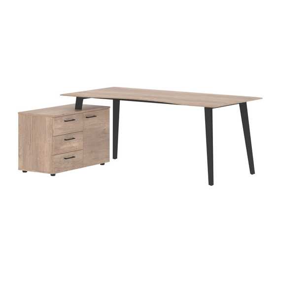 Стол руководителя с тумбой JCT 1813(L)  1800х1300х750 JAY