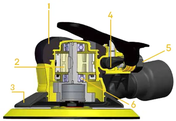 Пневматическая орбитальная шлифовальная машина Sumake OSG-P60H
