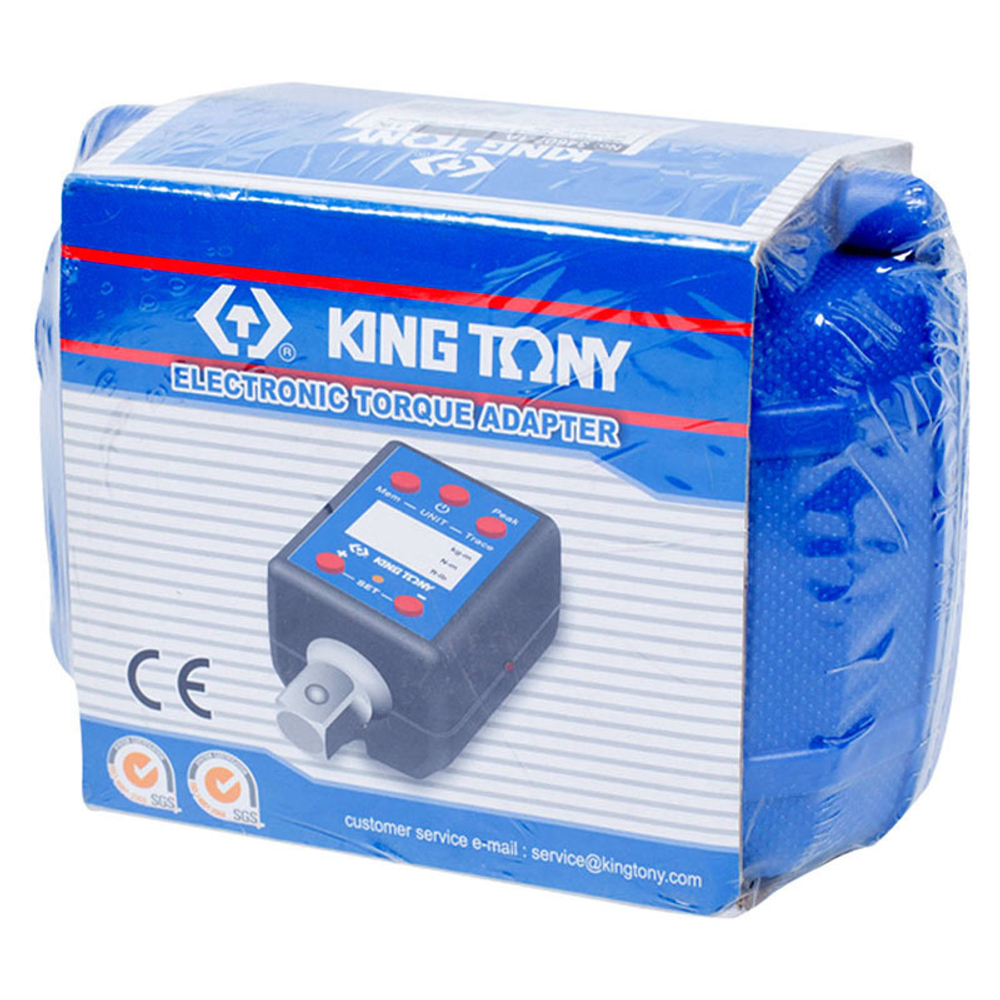 KING TONY (34607-1A) Динамометрический адаптер серии "DIGITAL", 3/4", 200-1000 Нм, для левой и правой резьбы, кейс