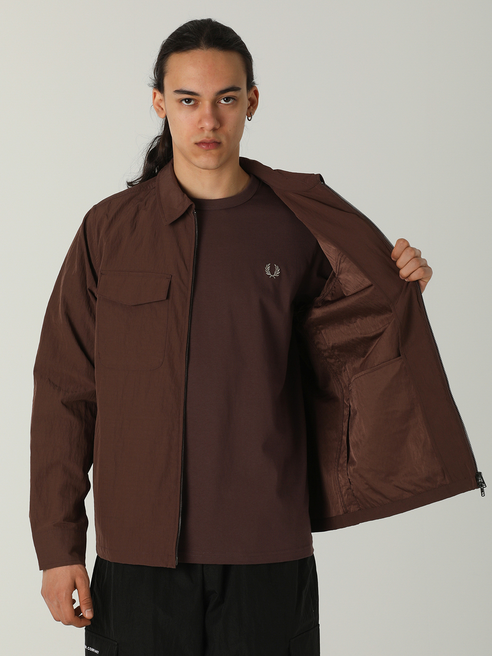 Мужская Рубашка Zip Overshirt