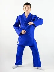 C333 Кимоно для дзюдо подростковое Clinch Judo Silver FDR синее