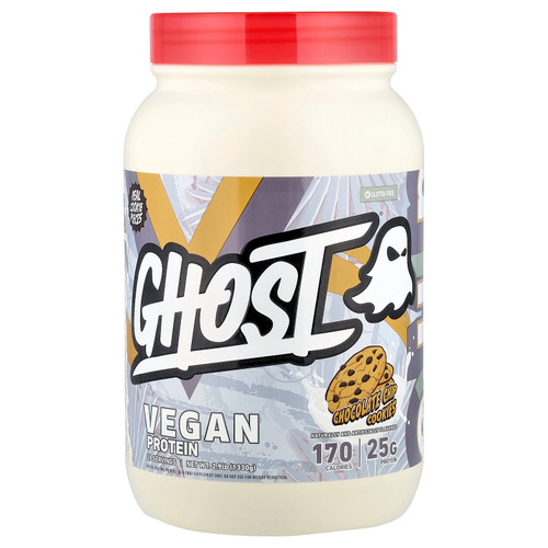Ghost, веганское протеиновое печенье, шоколадная крошка, 1330 г (2,9 фунта)