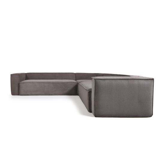 Угловой 6 местный диван Blok 320 x 320 cm серый вельвет