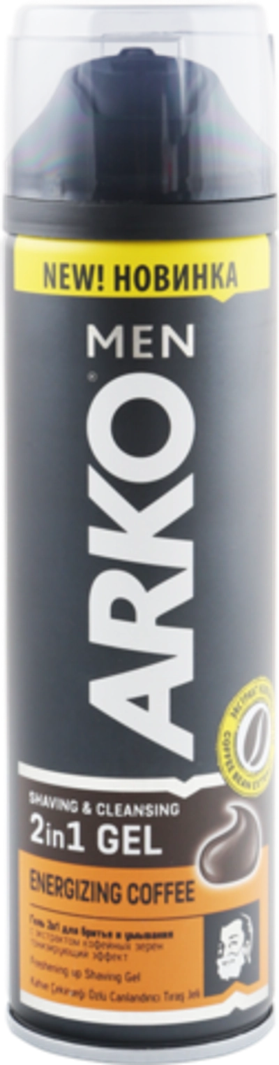 Arko Men Гель для бритья Energizing coffee 200мл