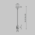 Подвес тросовый Hang с вводом питания Maytoni FLARITY TRA157SW-B1-PT