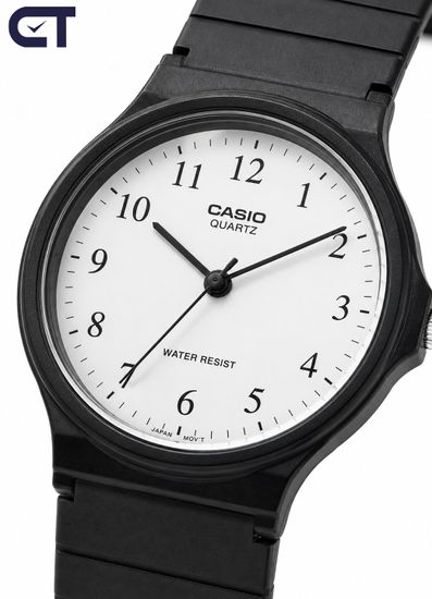 Casio MQ-24-7B General часы наручные мужские — ультралёгкая чёрно-белая классика
