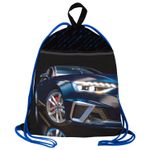 Мешок для обуви BRAUBERG, с петлей, светоотр.полоса, 2 отделения, 46х36 см, Super car, 272397