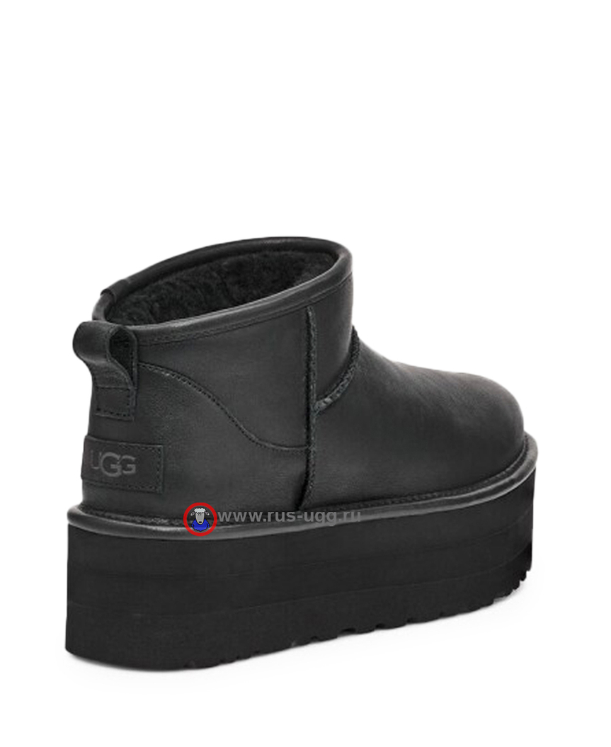 UGG ULTRA MINI PLATFORM LEATHER Black