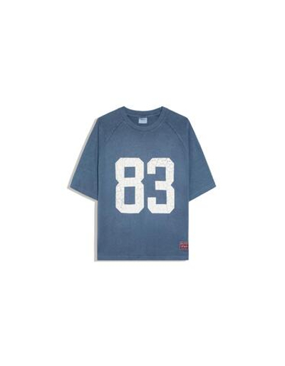 Мужская футболка boxy fit с принтом - BERSHKA