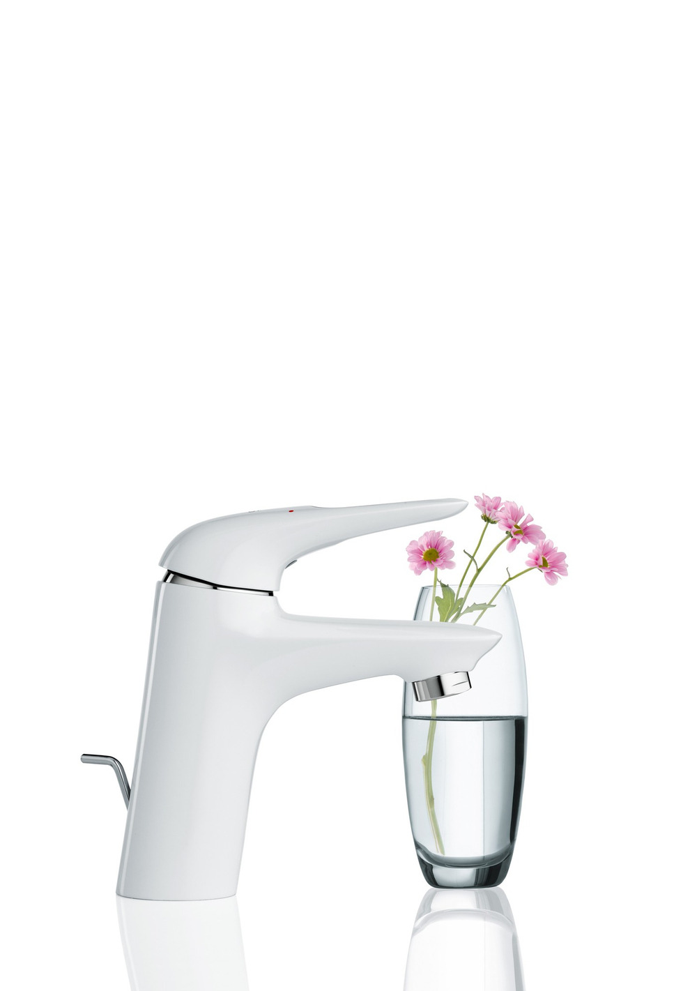 Смеситель для раковины GROHE Eurostyle new с донным клапаном, белая луна 23374LS3
