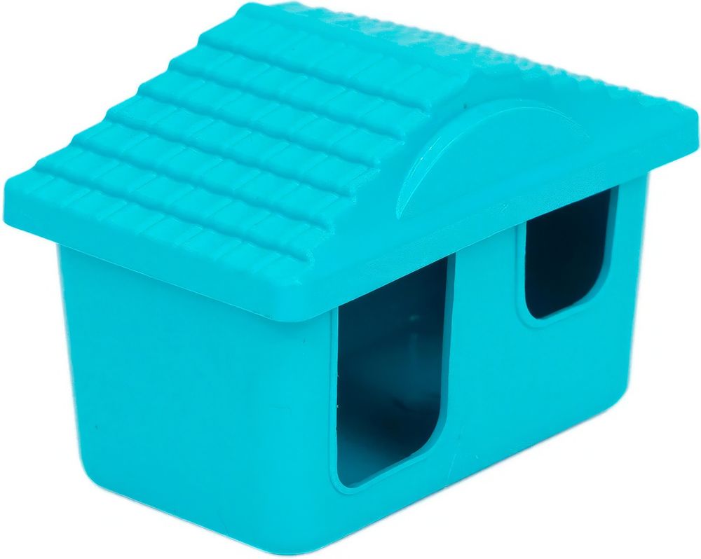 Homepet Домик малый пластиковый для грызунов, бирюзовый, 11 х 8 х 7 см