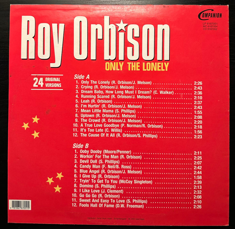 Roy Orbison - Only The Lonely (Германия)