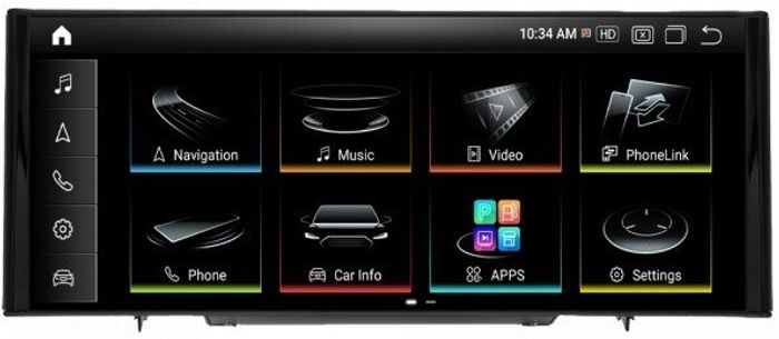 Магнитола для Audi Q3 2011-2019 (без MMI) - Parafar PF1313Fa128/128 монитор 10.25" на Android 12, Быстрая, CarPlay, 4G SIM-слот