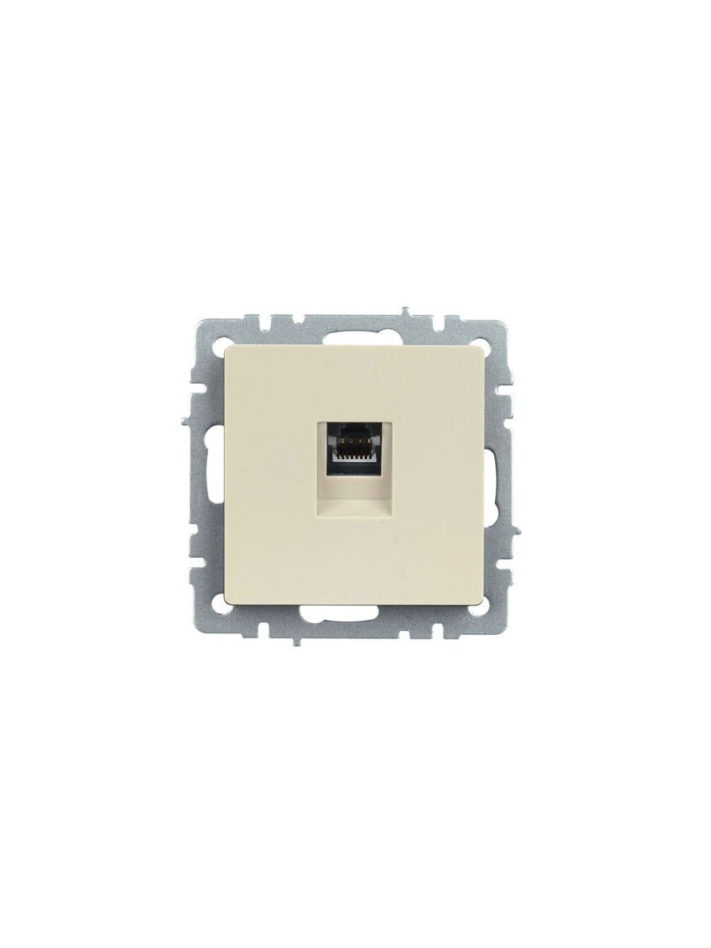Розетка компьютерная СП RJ45 кат.5E BRITE РК10-БрКр механизм беж. IEK BR-K10-1-K10