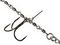 Остнаска стал. Lucky John STINGER POWER CHAIN 3,5+5,5cm, оснащ. тройниками №02/0+№1/0 1шт.