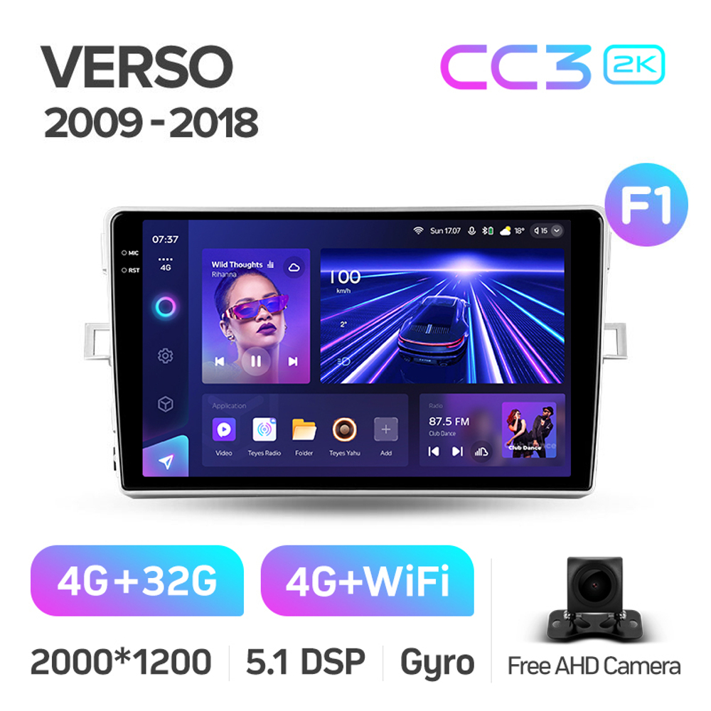 Teyes CC3 2K 9"для Toyota Verso 2009-2018