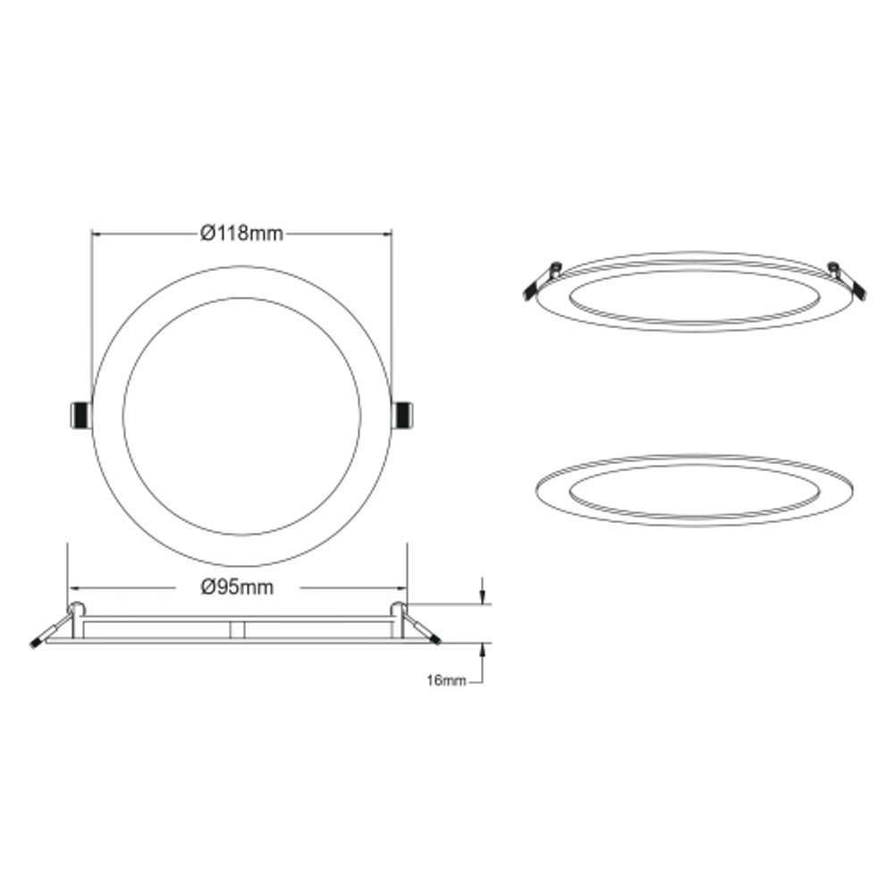 Светильник светодиодный встраиваемый Даунлайт ЭРА LED 1-6-4K Slim панель 6Вт 4000К круглый | Downlight