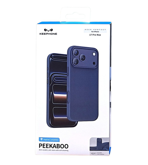 Накладка для i-Phone 17 Pro Max Keephone PEEKABOO MagSnap синий