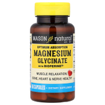Mason Natural, глицинат магния для оптимального усвоения с BioPerine®, 60 капсул