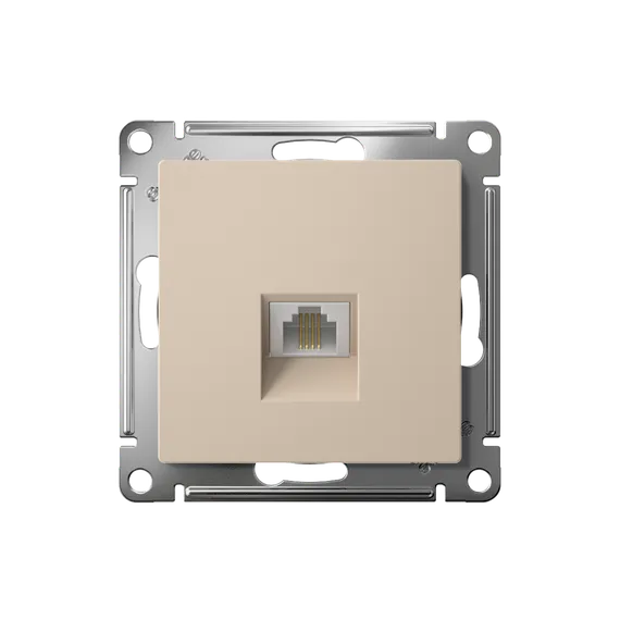 Розетка телефонная RJ11 Systeme Electric AtlasDesign Песочный ATN001281