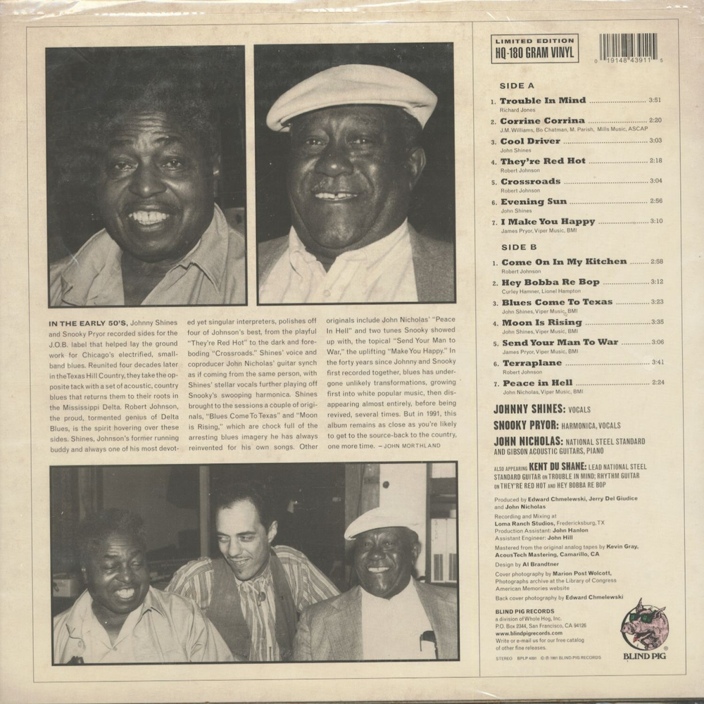 Johnny Shines & Snooky Pryor / Back To The Country (LP)