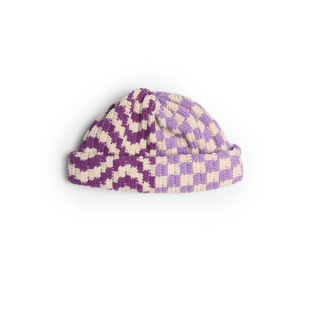 Шапка Jacob Cro Beanie Twins "Cream/Purple"