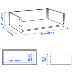 IKEA BESTÅ  (ИКЕА БЕСТО)  -  Каркас ящика - тёмно-серый 60x15x40 см