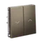 Выключатель для жалюзи двухклавишный Systeme Electric ArtGallery Мокко GAL000619