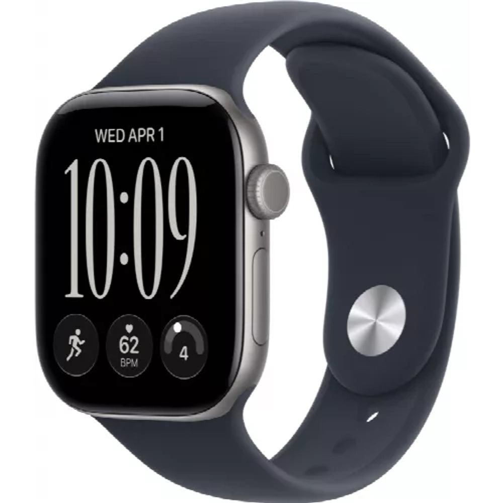 Apple Watch S12 42 mm Space Gray Aluminum Case | Navy Blue Sport Band, M/L