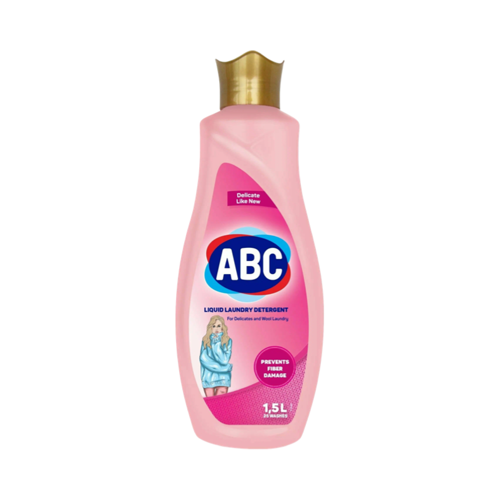 Порошок жидкий ABC Деликатная стирка 1,5л/9шт (розовый)