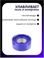 Набор сменных фильтров для пылесосов Dyson V7 V8 (965661, 967478, 965661-01, 967478-01)