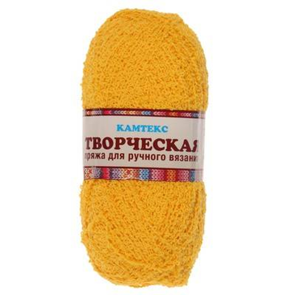 Пряжа Творческая хлопок 100% 100гр 270м желтый 104 168.02 6588