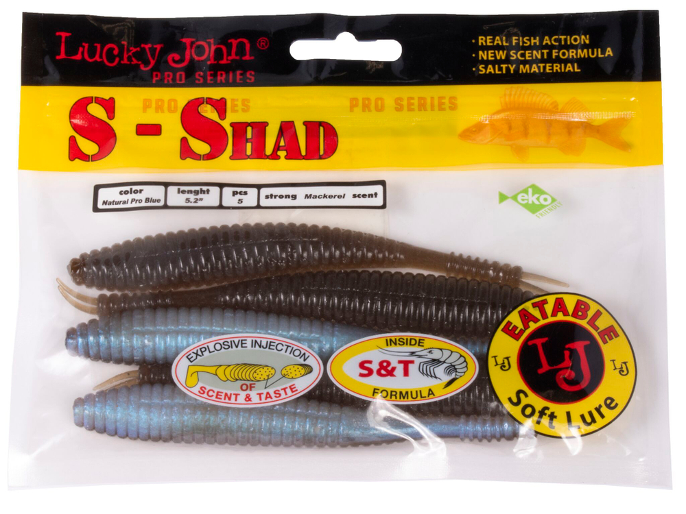 Черви съедобные LJ Pro Series S-SHAD 5.2in (13.20)/T46 5шт.