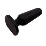 Черная анальная пробка S Silicone Plug - 7,3 см. (Цвет: черный)