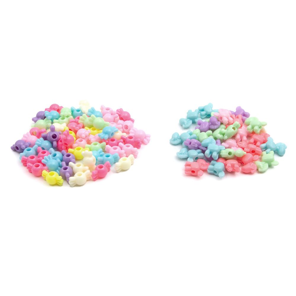 Бусины пластик набор лошадки и конфетки, пластик, 2х20гр Astra&amp;Craft, CN2038-6578