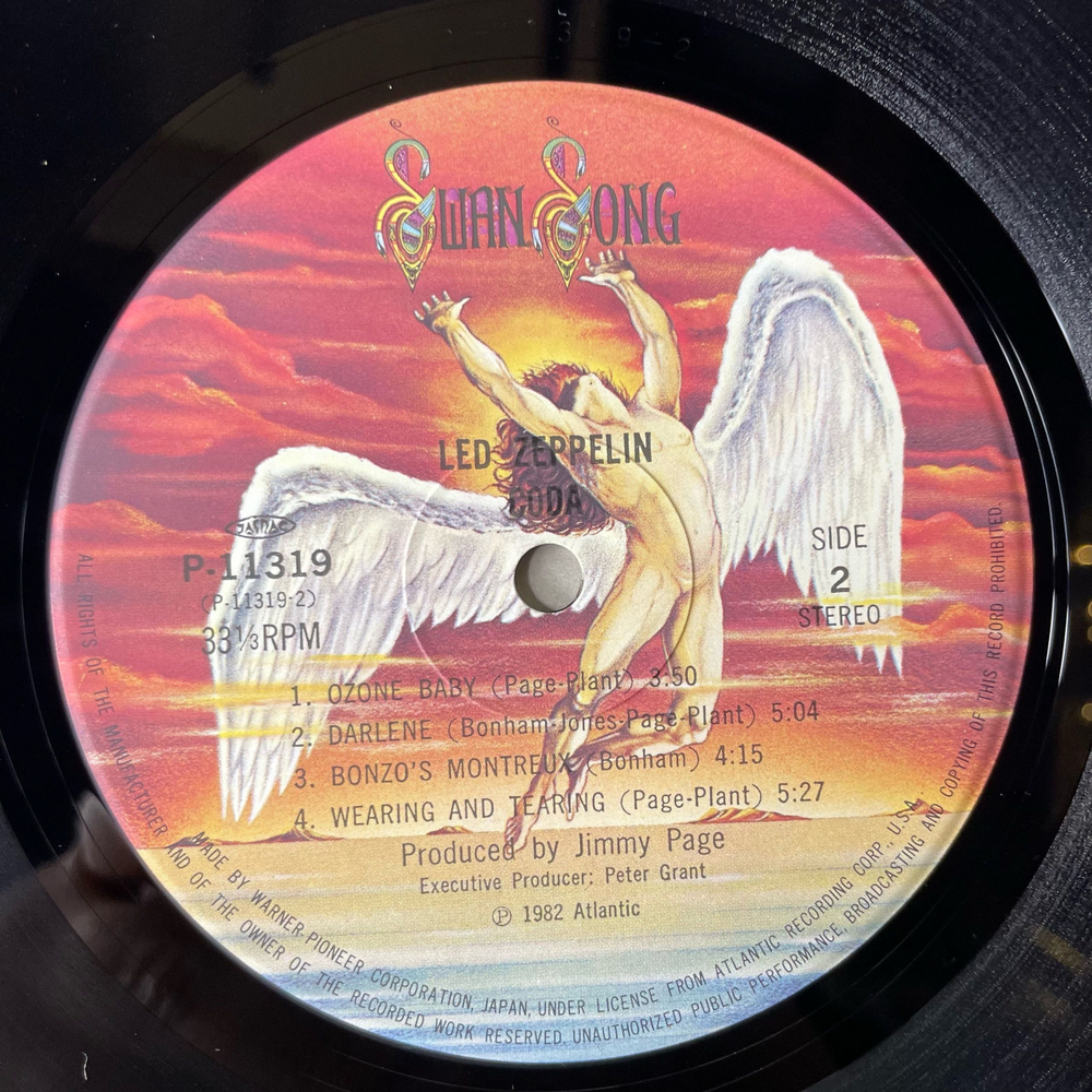 Винтажная виниловая пластинка LP Led Zeppelin Coda (Япония 1982) (Без Оби)