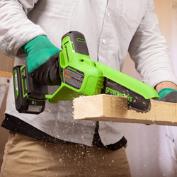 Цепная пила аккумуляторная GREENWORKS GD24CSMNX 24В,15см,бесщеточная,без АКБ и ЗУ (2008707)