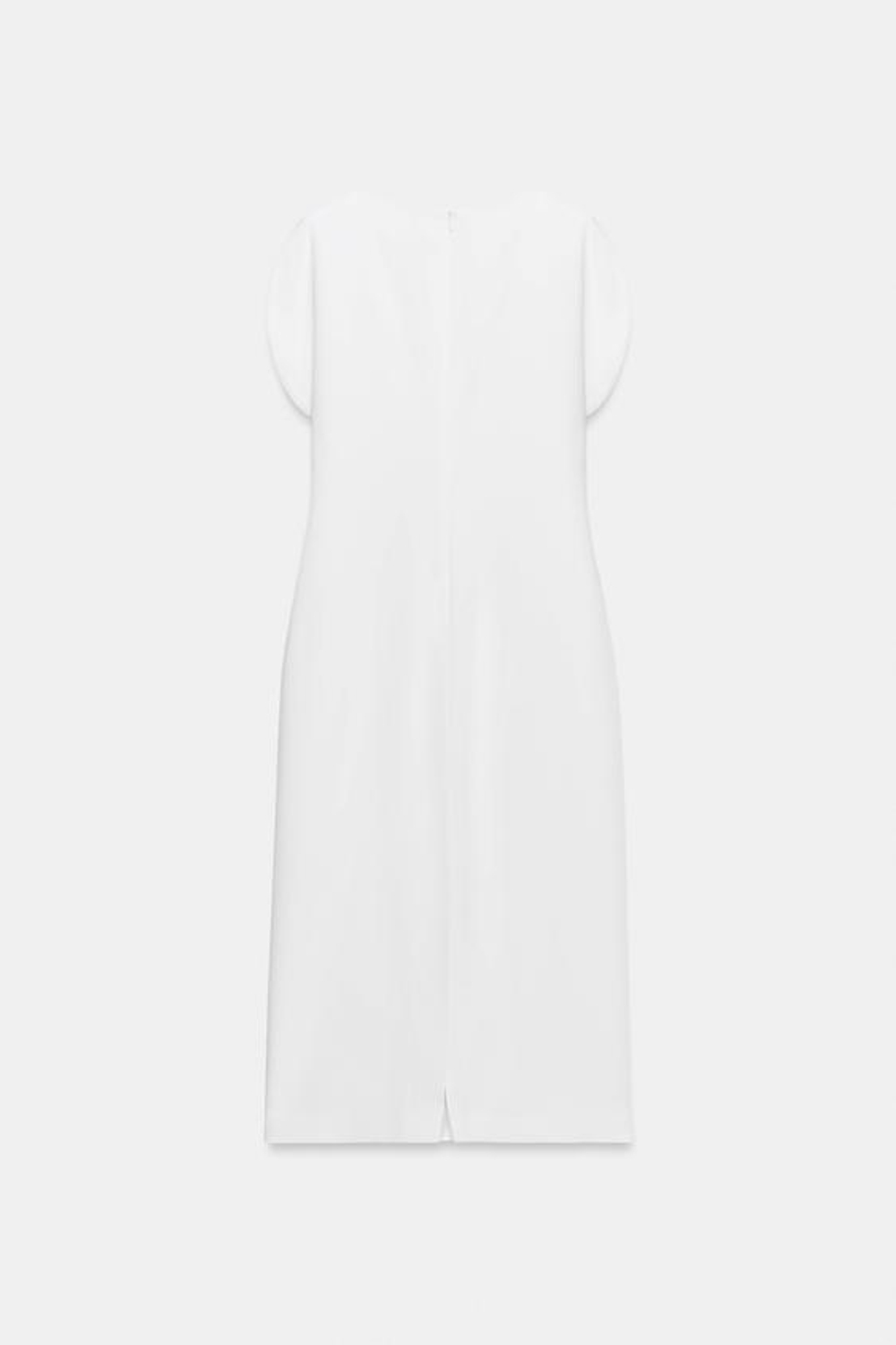 ZARA ПЛАТЬЕ МИДИ ZW COLLECTION, ЖЕЛТОВАТО-БЕЛЫЙ