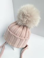 Шерстяная шапка Catya с меховым помпоном, 98