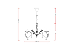 Люстра подвесная Arte Lamp Angelina A5349LM-5WH