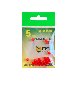 Бусины пластиковые Fish Crystal для монтажа рыболовных оснасток Plastic Bead RED1 XA-9260 №5 ( 5 упаковок )