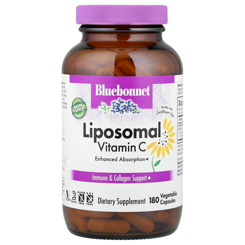 Bluebonnet Nutrition, липосомальный витамин C, 180 растительных капсул (500 мг в 1 капсуле)