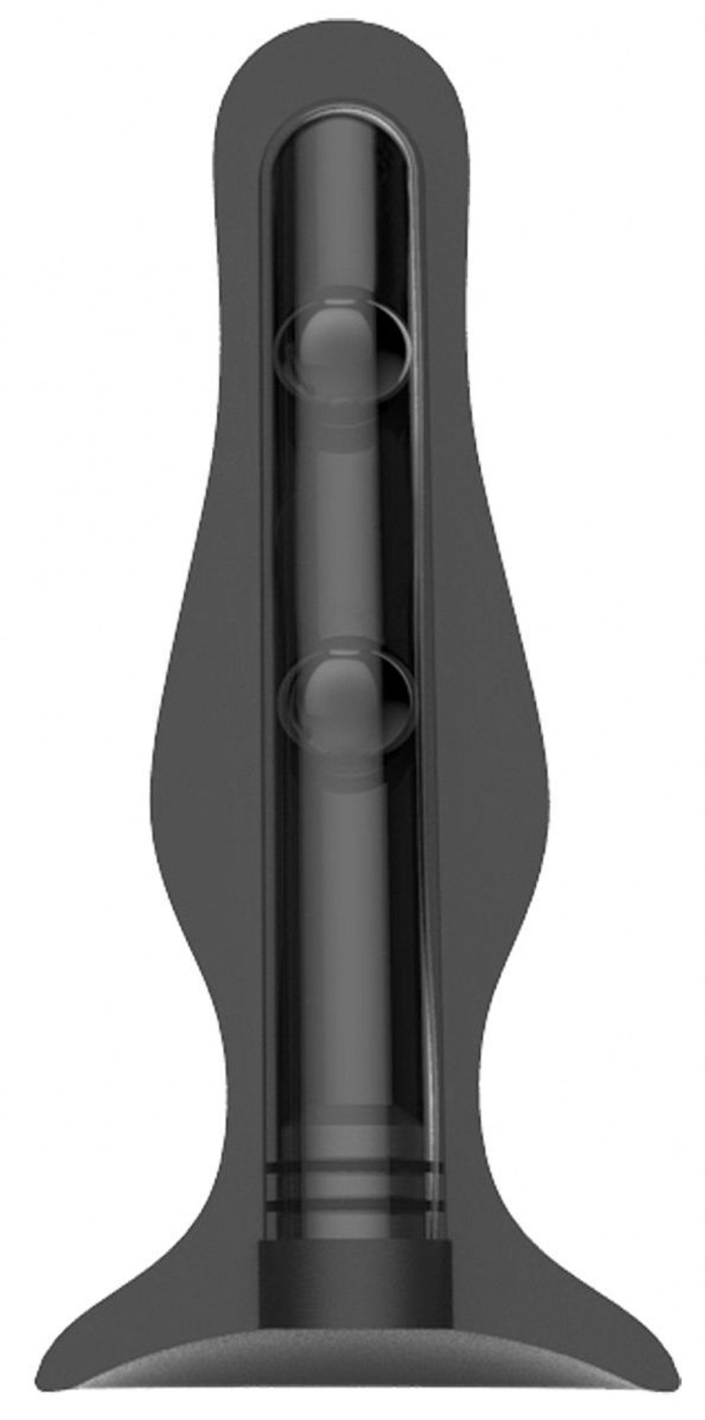 Черная анальная пробка Self Penetrating Butt Plug № 67 - 12,7 см. (Цвет: черный)