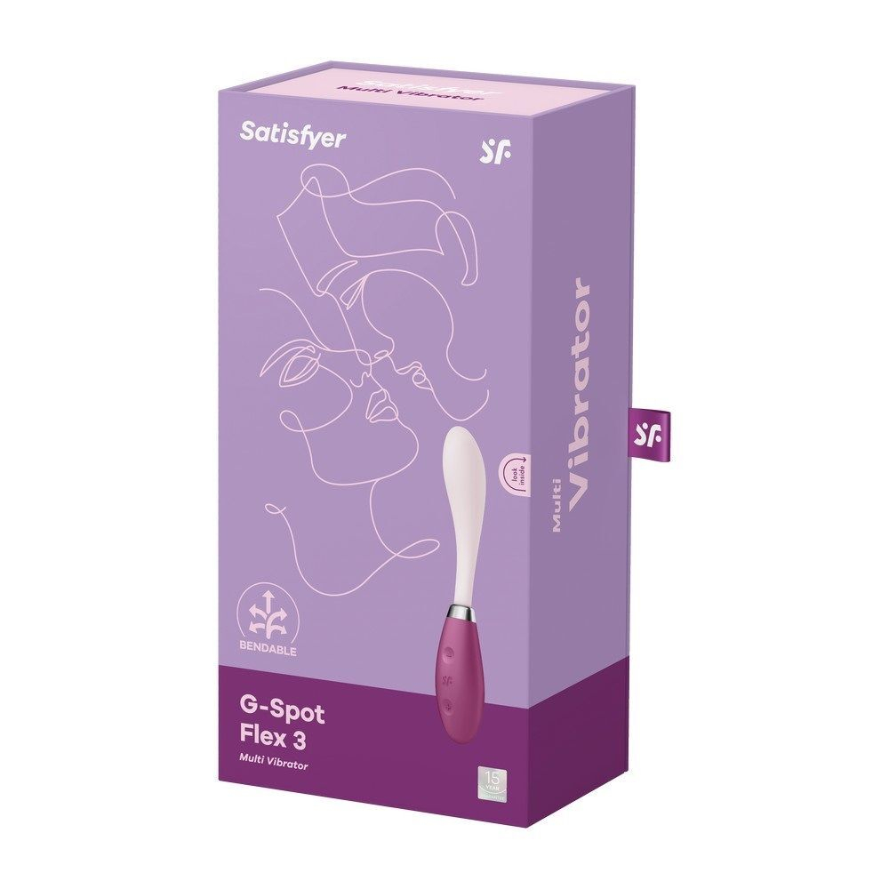 Розовый гибкий вибратор G-Spot Flex 3 - 19,5 см. (Цвет: розовый)