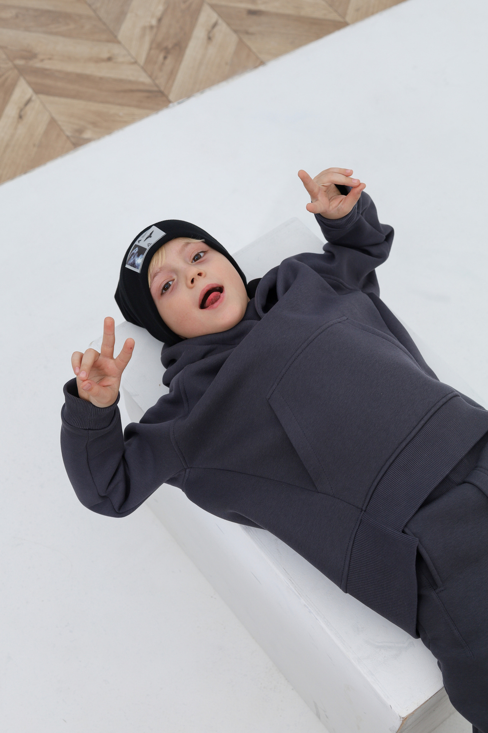 Худи for kids COLOUR MIX, графит