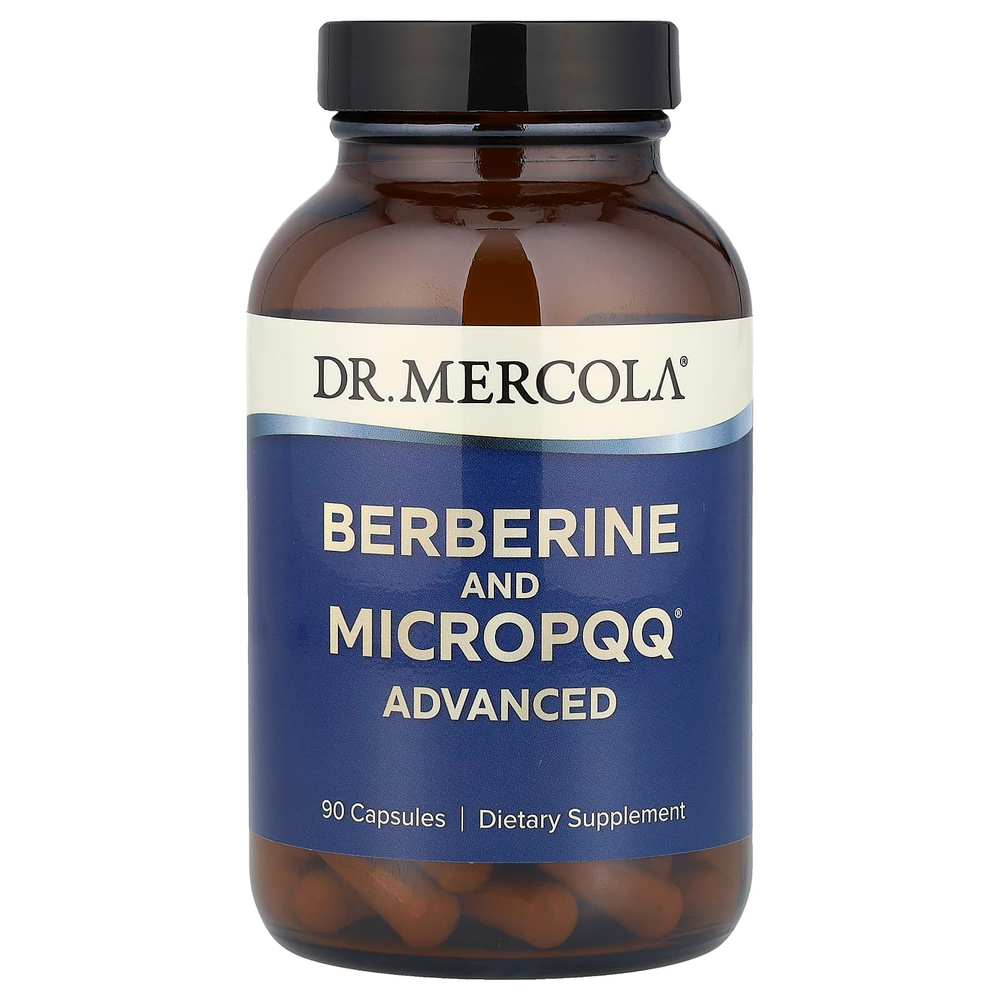 Dr. Mercola, Berberine and MicroPPQ, улучшенная формула, 90 капсул