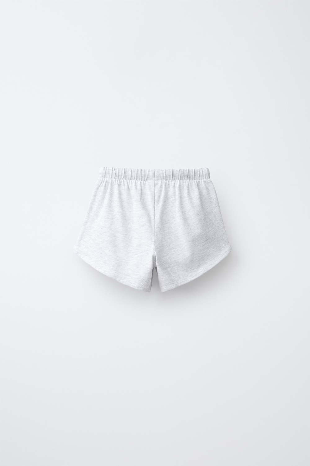 ZARA ОДНОТОННЫЕ ШОРТЫ ИЗ ПЛОТНОГО ДЖЕРСИ, СЕРЫЙ МЕЛАНЖ
