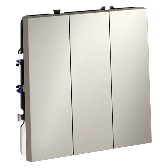 Выключатель трехклавишный Voltum S70 Кашемир VLS030103