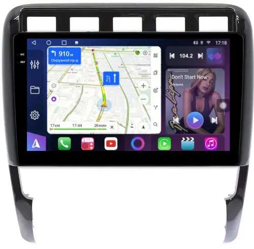 Магнитола для Porsche Cayenne 2002-2010 - FarCar S500-TS18 монитор 9.5" QLED на Android 14, CarPlay, 4G SIM-слот