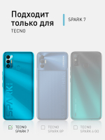 Чехол ROSCO для Tecno Spark 7 оптом (арт. TCN-S7-HARD-TPU-TRANSPARENT)